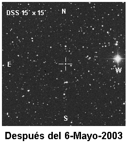 After 6-May-2003. Field of the variable AO Tau
